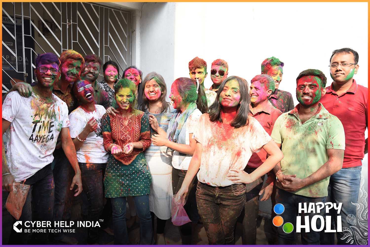 Holi 2019 at Cyber Help India