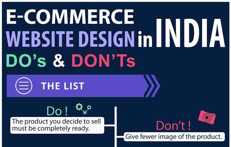 Infographic Dos and Donts of E-commerce Website Design In India