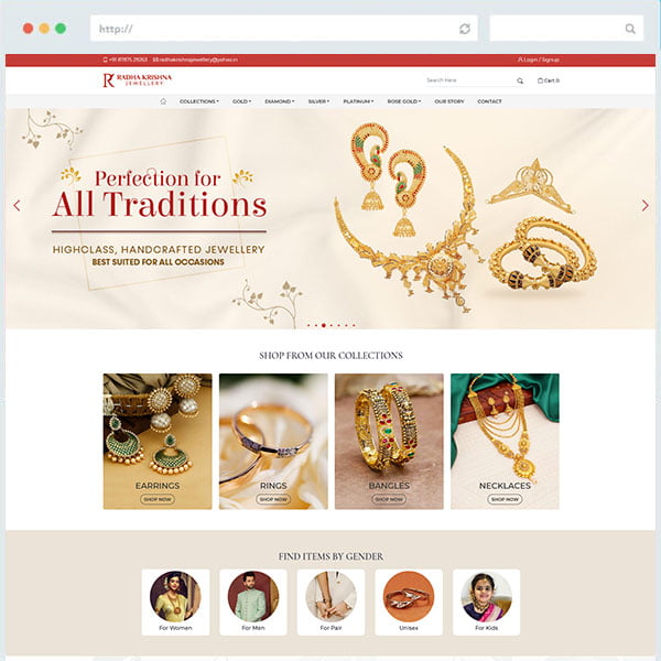 Radhakrishna Jewellery Website Design