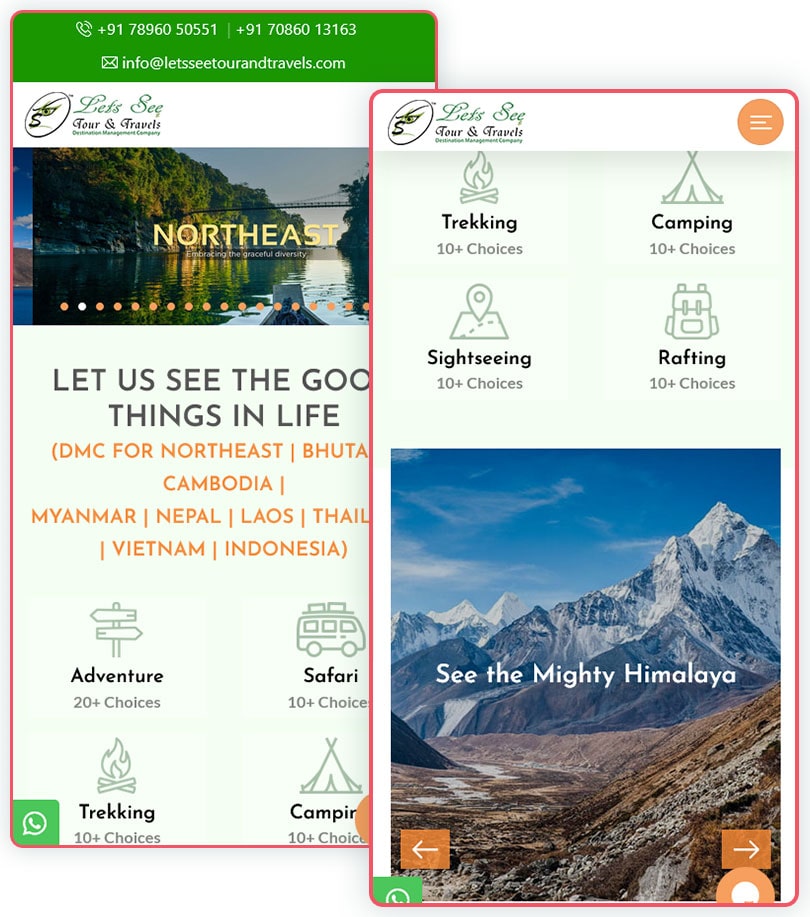 Lets See Tour & Travels Website Screenshot 4